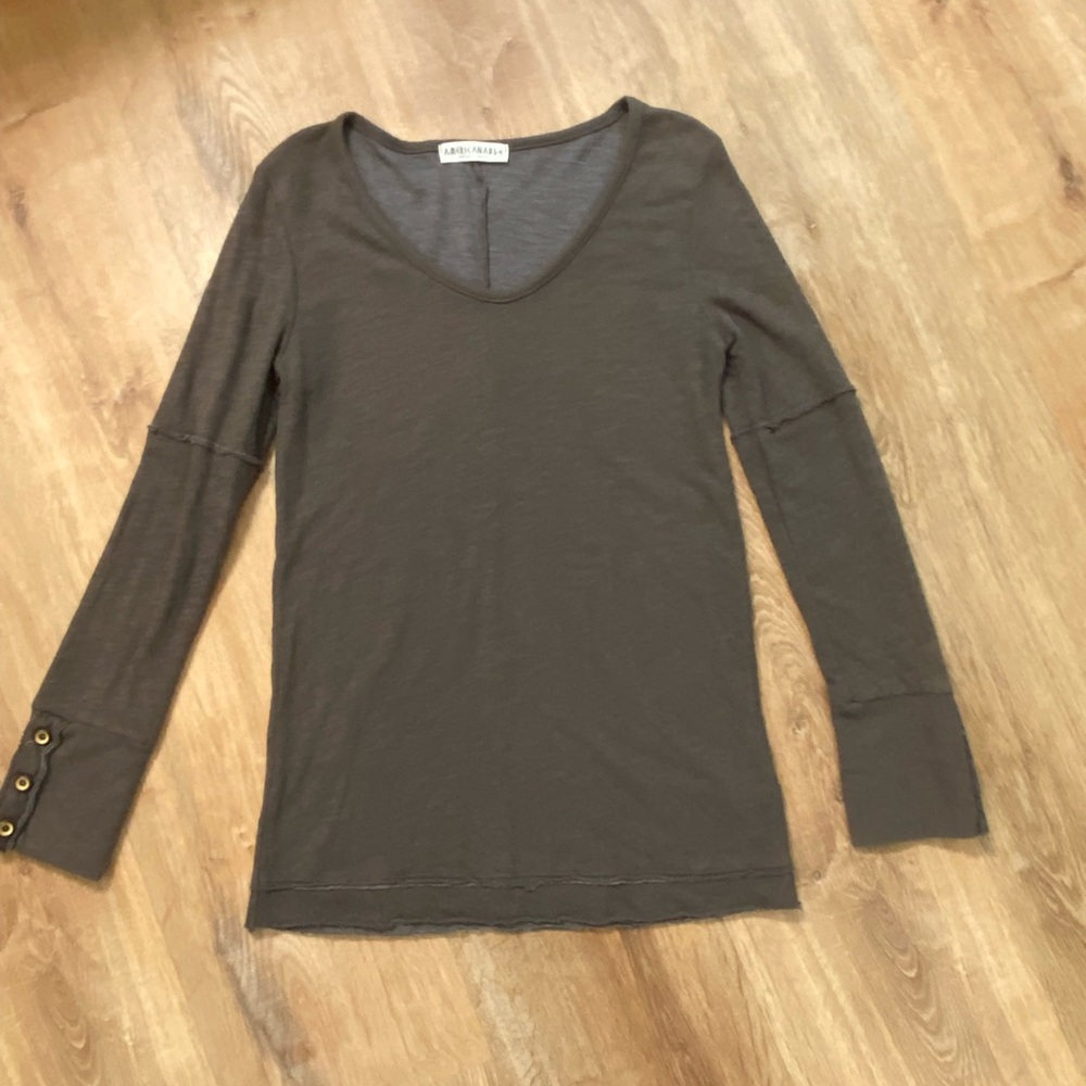 Women’s AMERICANABLE Brown/Gray Long Sleeve Sweater/Sweatshirt - Size S